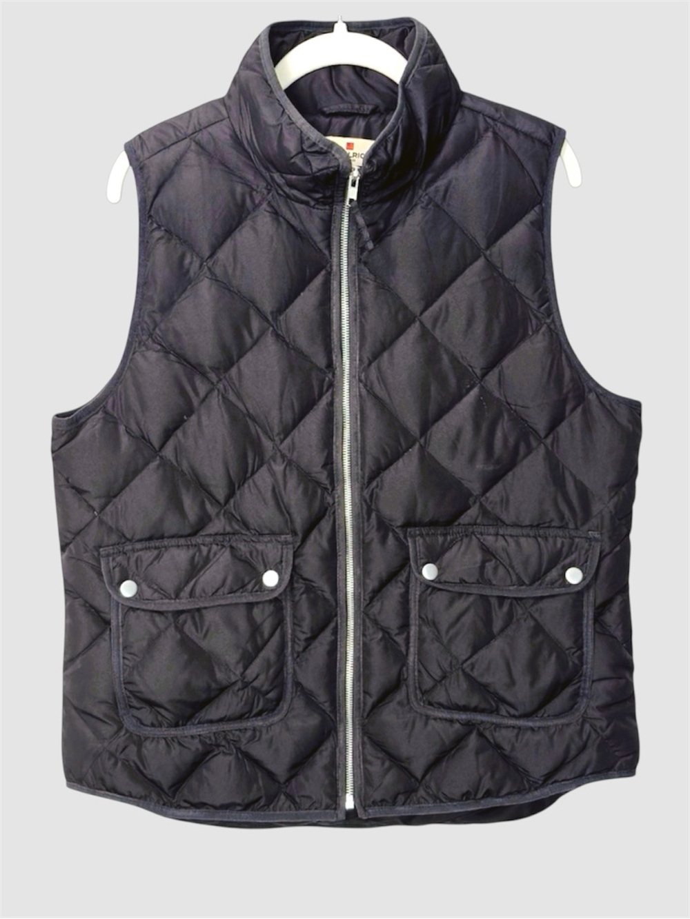 90s Woolrich Black Diamond Quilted Down Equestrian Vest Women's L Fits M